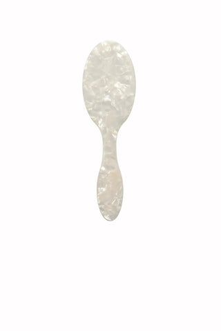Everyday Detangling Hair Brush In White Shell - White Shell Hair Accessories Machete Monkee's of The Woodlands