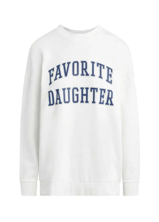 Collegiate Sweatshirt - White Activewear Favorite Daughter Monkee's of The Woodlands