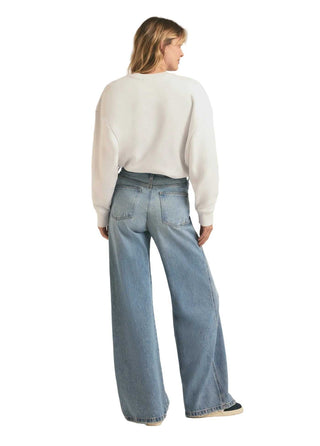 Collegiate Sweatshirt - White Activewear Favorite Daughter Monkee's of The Woodlands