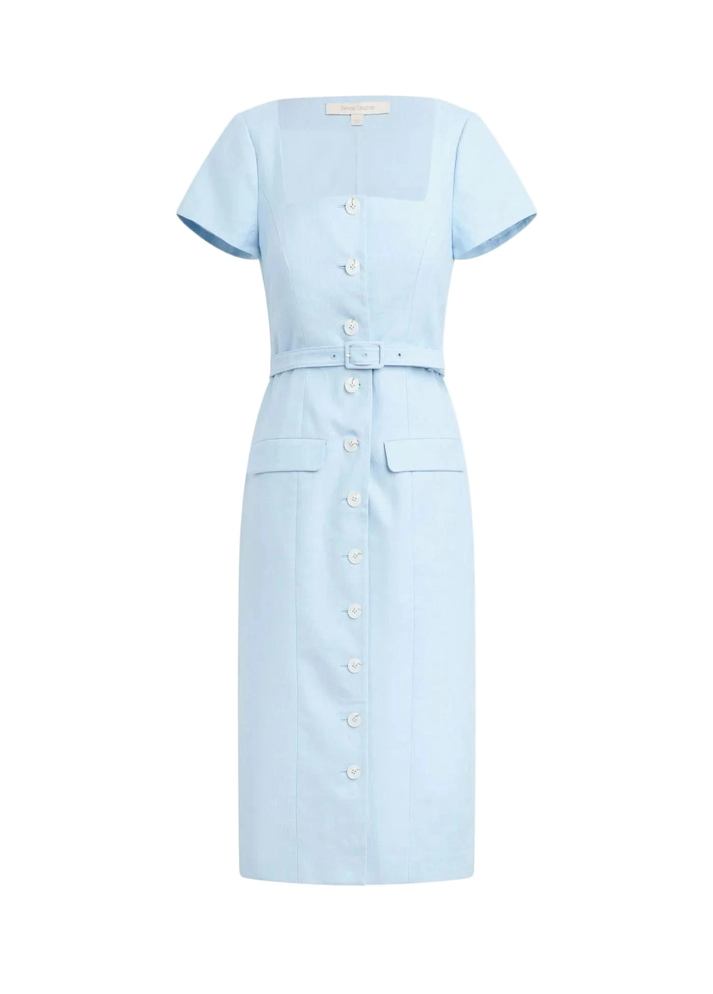 Favorite Daughter Women's The Mademoiselle Belted Cotton Midi-Dress - Sea Blue