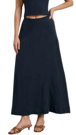 The There For You Skirt - Navy Skirts Favorite Daughter Monkee's of The Woodlands