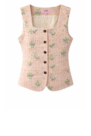 Floral Vest - Light Pink Vests entro Monkee's of The Woodlands