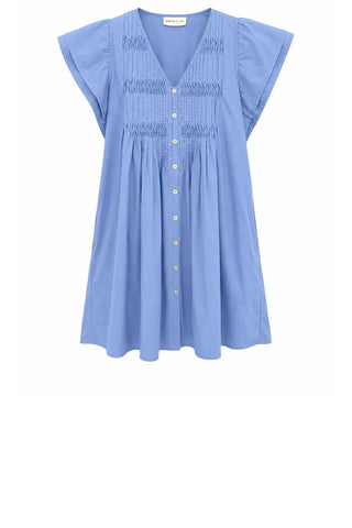 Flutter Sleeve Dress - Chambray Dresses entro Monkee's of The Woodlands