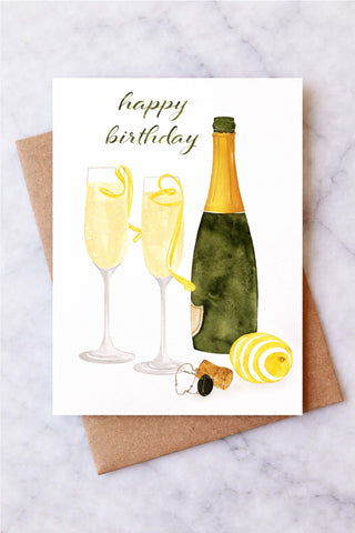 French 75 Champagne Birthday Card Giftable Abigail Jayne Design Monkee's of The Woodlands