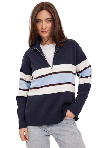 Idris Top - Navy Stripe Tops Gentle Fawn Monkee's of The Woodlands