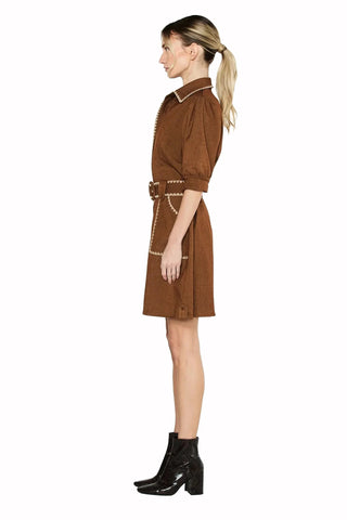 Gelso Embroidered Mini Shirtdress Dresses Ciebon Monkee's of The Woodlands