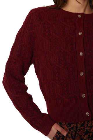 Georgina Cardigan - Burgundy