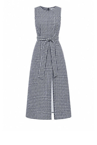 entro - Gingham Dress - Navy
