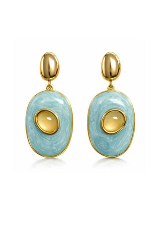 Glenda Light Blue Drop Earrings Jewelry Sahira Monkee's of The Woodlands