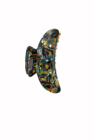 Grande Heirloom Claw In Green Tortoise - Green Tortoise