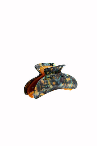 Grande Heirloom Claw In Green Tortoise - Green Tortoise