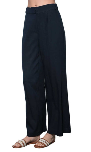 Lacey Wide Leg Pants - Navy Pants Greylin Monkee's of The Woodlands