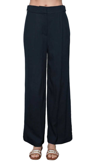 Lacey Wide Leg Pants - Navy Pants Greylin Monkee's of The Woodlands