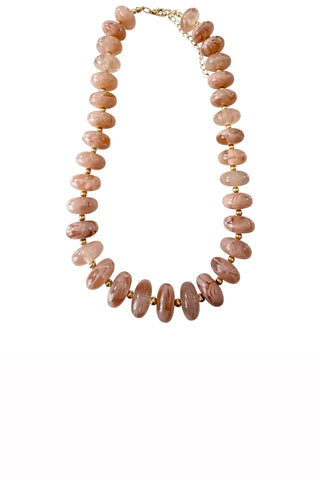 Holly Chunky Beaded Necklace - Light Pink Necklaces Gemelli Monkee's of The Woodlands