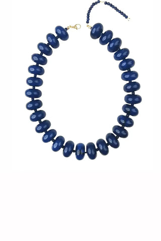 Holly Chunky Beaded Necklace - Navy Necklaces Gemelli Monkee's of The Woodlands