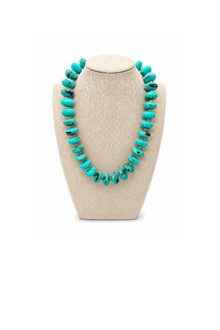Holly Chunky Beaded Necklace - Turquoise Jewelry Gemelli Monkee's of The Woodlands