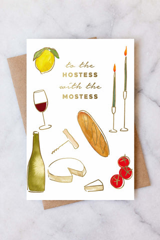 Hostess Thank You Greeting Card | Thank You Card Giftable Abigail Jayne Design Monkee's of The Woodlands