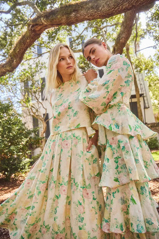 Hunter Bell Manning Top - Garden Rose Peony Tops Hunter Bell Monkee's of The Woodlands