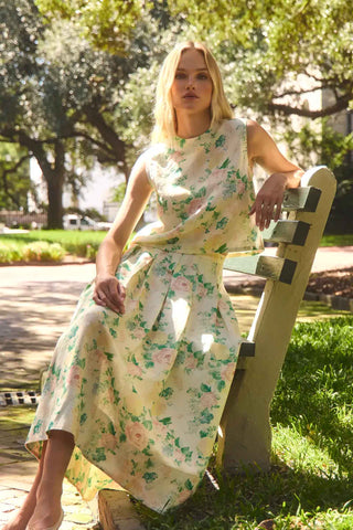 Hunter Bell Manning Top - Garden Rose Peony Tops Hunter Bell Monkee's of The Woodlands