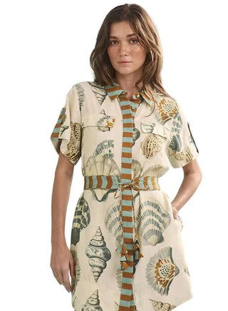 Nicole Dress - Somers Shell Cream Dresses Hunter Bell Monkee's of The Woodlands