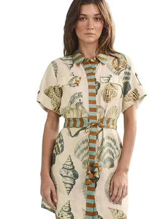 Nicole Dress - Somers Shell Cream Dresses Hunter Bell Monkee's of The Woodlands