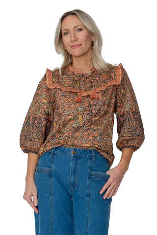 West of Isabelle Top - Esme Vine Print