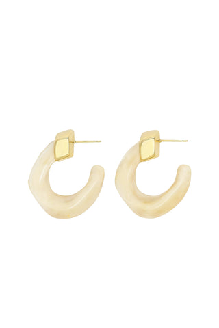 Beige Resin Hoops