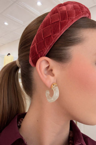 Kaia Hoops - Beige Earrings Sahira Monkee's of The Woodlands