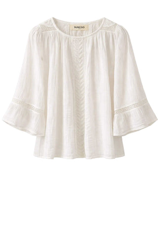 Laurynn Top - Blanc Casse Tops Suncoo Monkee's of The Woodlands