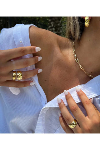 Libby Quilt Ring - Gold Jewelry Sahira Monkee's of The Woodlands