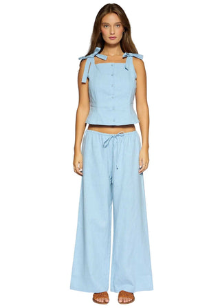 Coastal Voyage Pants - Light Blue Pants Lost + Wander Monkee's of The Woodlands