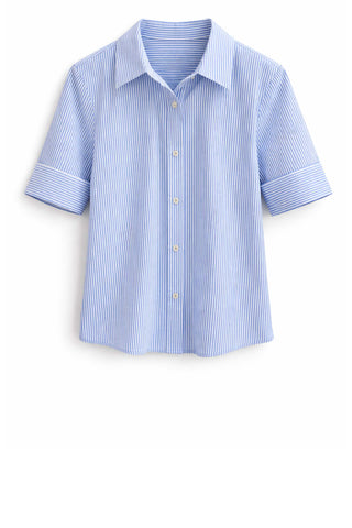 Lotus Top - Blue/White Tops Drew Monkee's of The Woodlands