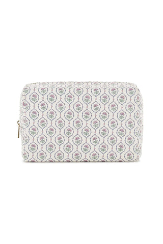 Luxe Cosmetic Bag Antibes Everyday With Navy Pinstripe Liner - Antibes Navy Giftable TRVL Monkee's of The Woodlands