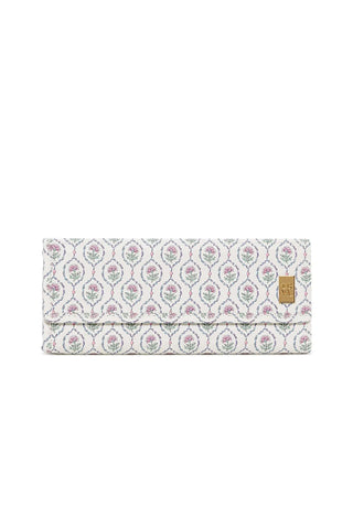 Luxe Jewelry Wallet - Antibes With Navy Pinstripe Liner - Antibes Navy Giftable TRVL Monkee's of The Woodlands