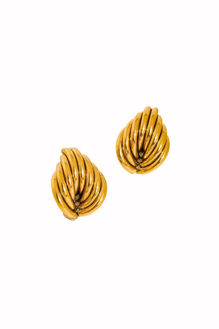 Lysandra 18k Gold Non-Tarnish Layered Teardrop Earrings - Yellow Gold Earrings Flanerie Monkee's of The Woodlands