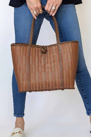 Maggie's Picnic Tote - Brown - Small Handbags The Lilley Line Monkee's of The Woodlands