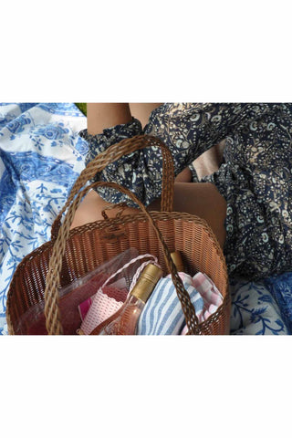 Maggie's Picnic Tote - Brown - Small Handbags The Lilley Line Monkee's of The Woodlands