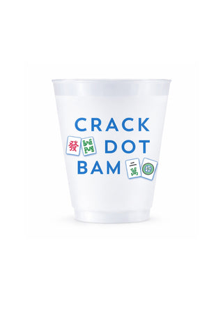 Mahjong Crack Dot Bam Shatterproof Cups - Mahjong Crack Dot Bam Giftable WH Hostess Social Stationery Monkee's of The Woodlands