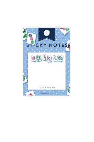 Mahjong Single Sticky Notes - Mahjong Giftable WH Hostess Social Stationery Monkee's of The Woodlands