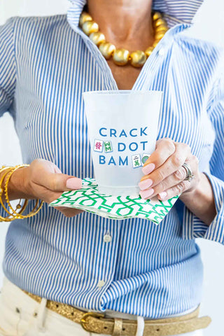 Mahjong Crack Dot Bam Shatterproof Cups - Mahjong Crack Dot Bam Giftable WH Hostess Social Stationery Monkee's of The Woodlands