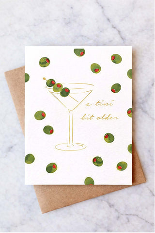 Martini Olives Birthday Greeting Card Greeting Cards & Paper Goods Abigail Jayne Design Monkee's of The Woodlands