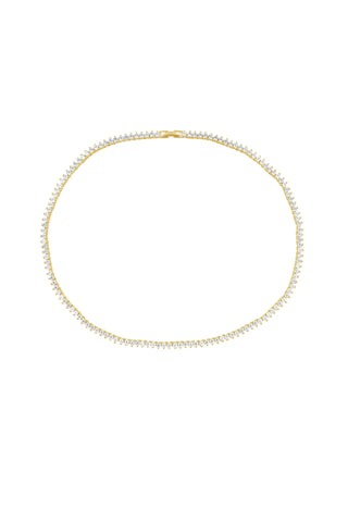 Melinda Tennis Necklace - Gold Necklaces Sahira Monkee's of The Woodlands