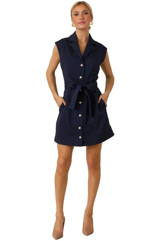 Jackie Mini Dress - Navy Blue Dresses Prosperina Monkee's of The Woodlands