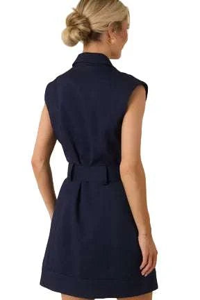 Jackie Mini Dress - Navy Blue Dresses Prosperina Monkee's of The Woodlands