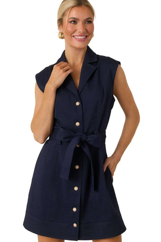 Jackie Mini Dress - Navy Blue Dresses Prosperina Monkee's of The Woodlands