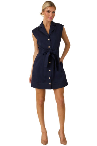 Jackie Mini Dress - Navy Blue Dresses Prosperina Monkee's of The Woodlands