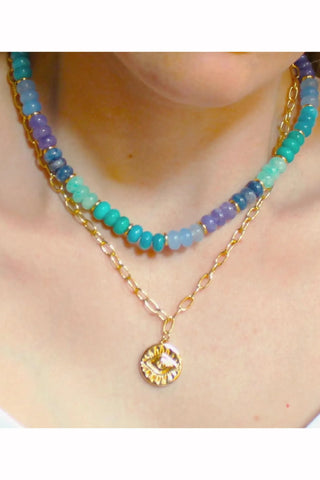 Ocean Stone Necklace - Blue Multi