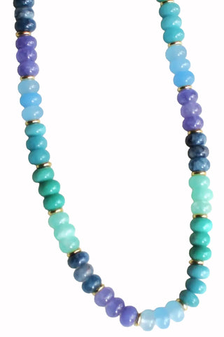 Ocean Stone Necklace - Blue Multi