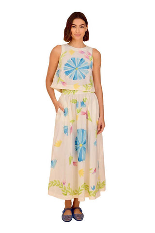Kit Skirt - Flora Painted Skirts Olivia by Livro Monkee's of The Woodlands