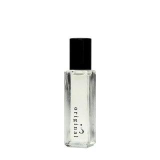 Skincare bottle with silver cap and visible brand name on a white background